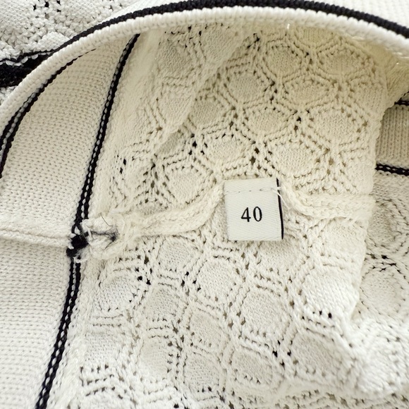 Sandro Molina Striped Black and White Midi Dress Size 40/ L - Picture 13 of 15